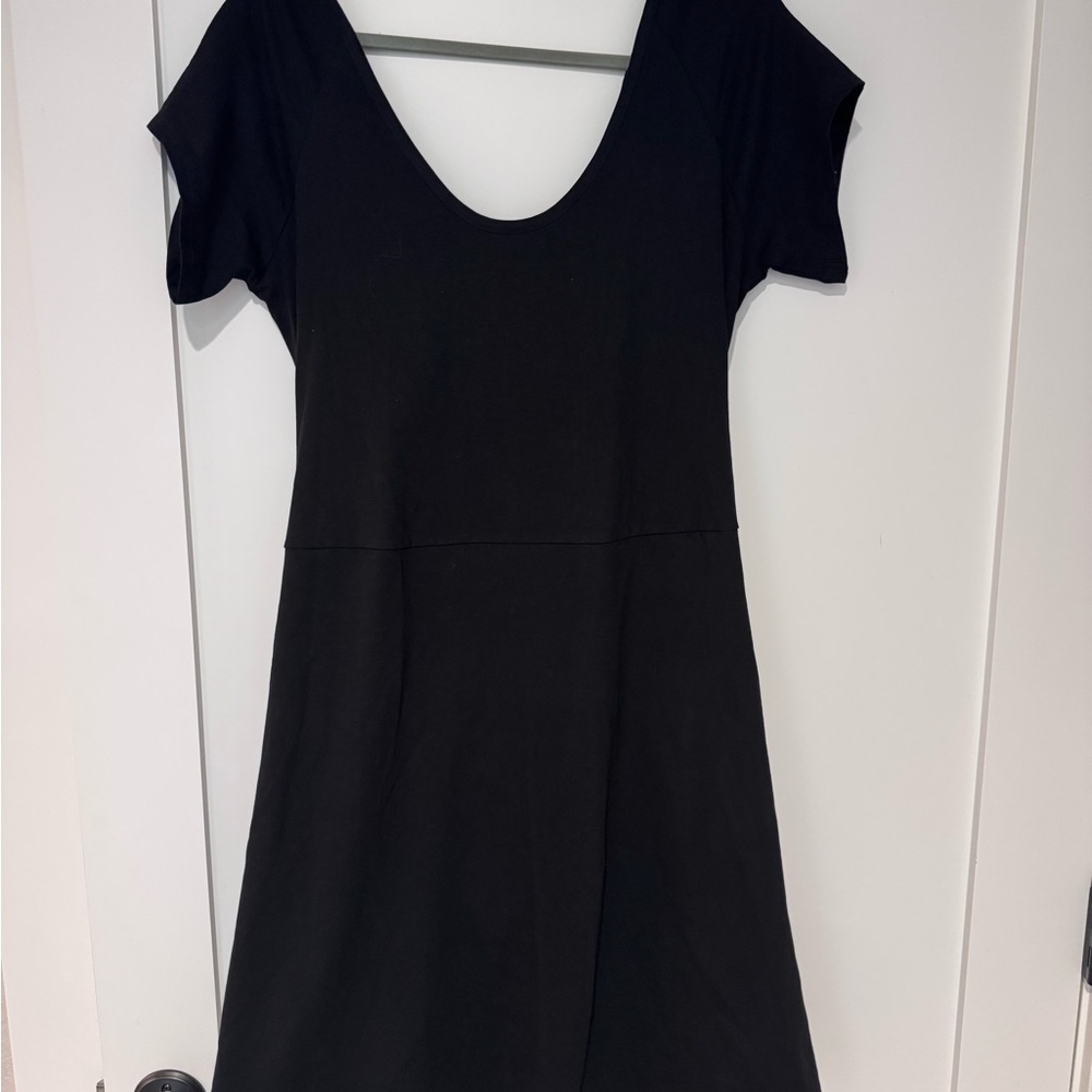 Pact Black Women's Dress with back cut out
